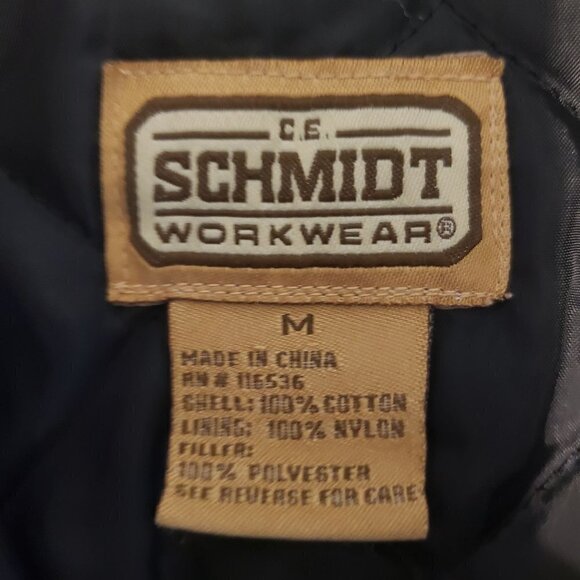 CE Schmidt Workwear Plaid Shacket Cotton Quilted Lined Blue Mens Medium - Picture 6 of 10